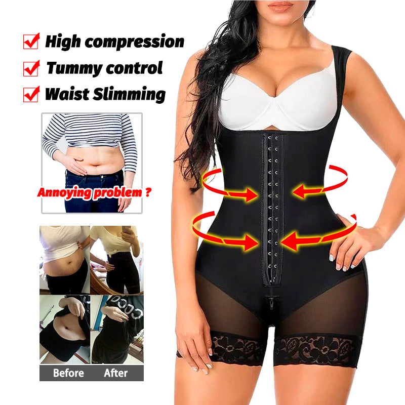 Fajas Colombianas Corset Girdles High Compression Shaper Post Surgery Modeling Sheath Stage 2 Shapewear Women Control Garment