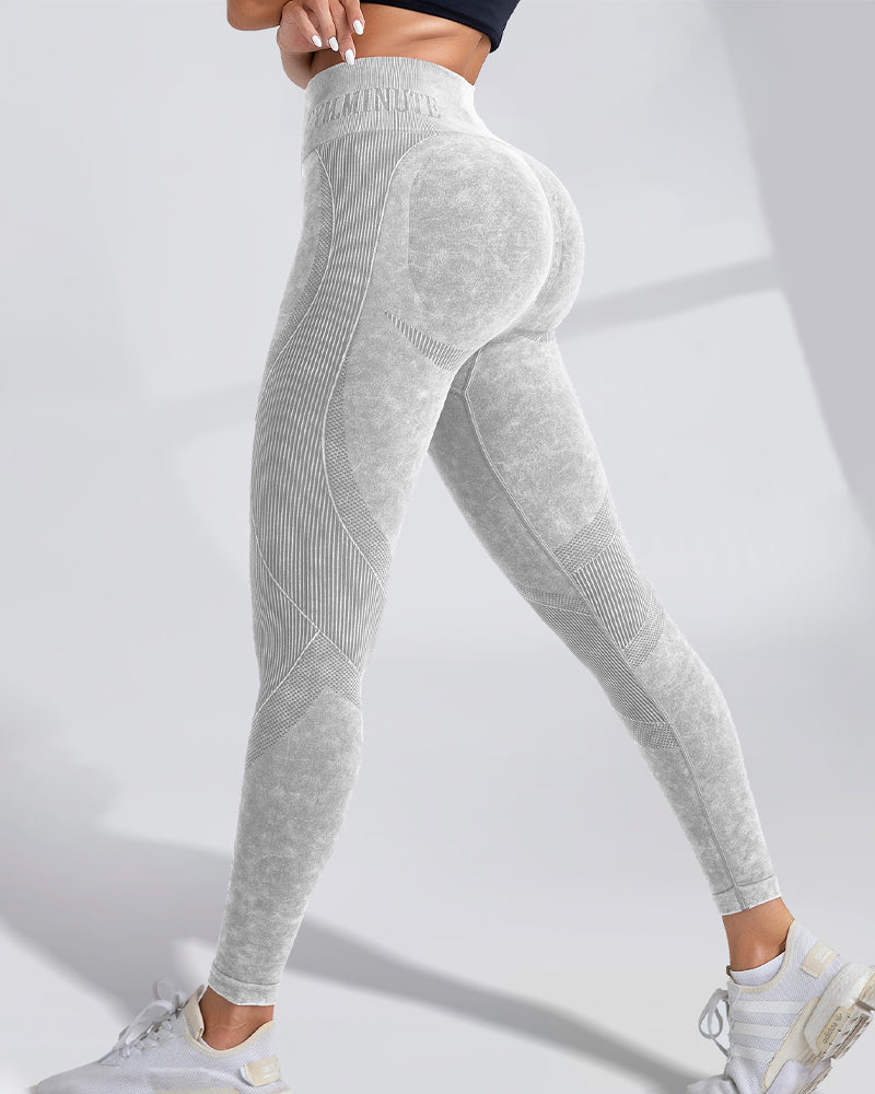 Leggings de yoga de talle alto, sin costuras, de secado rápido y que realzan las caderas.